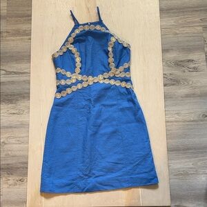Lilly Pulitzer Blue Dress w/ silver embellishment